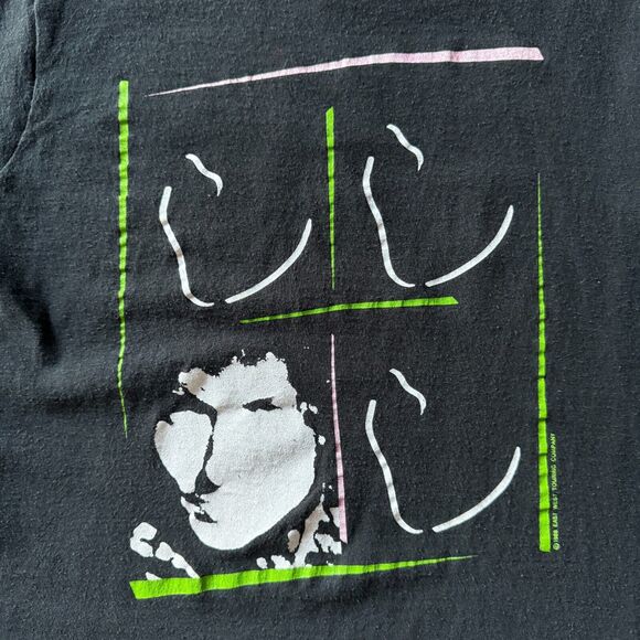 Vintage 1988 80s Bob Dylan Tour Rock Band G E Smith Tour Black T-Shirt Large - Picture 2 of 6